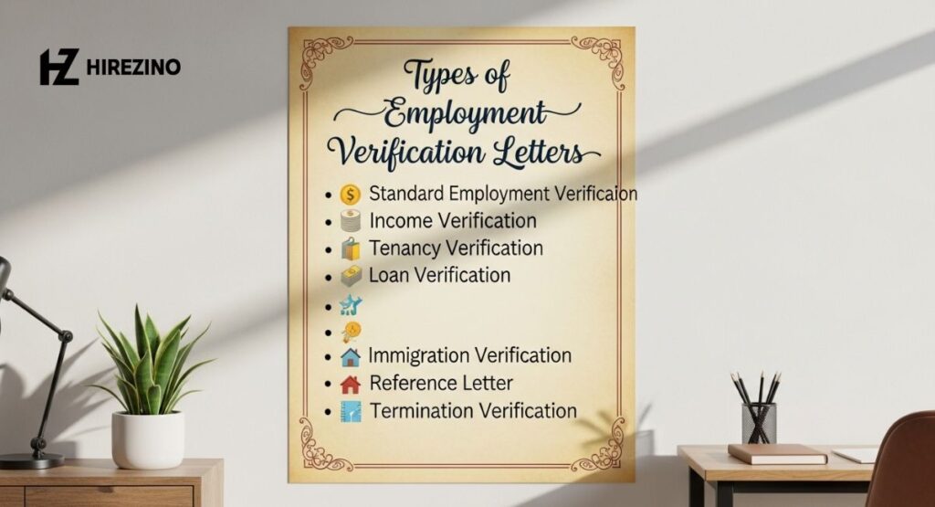 Types of Employment Verification Letters