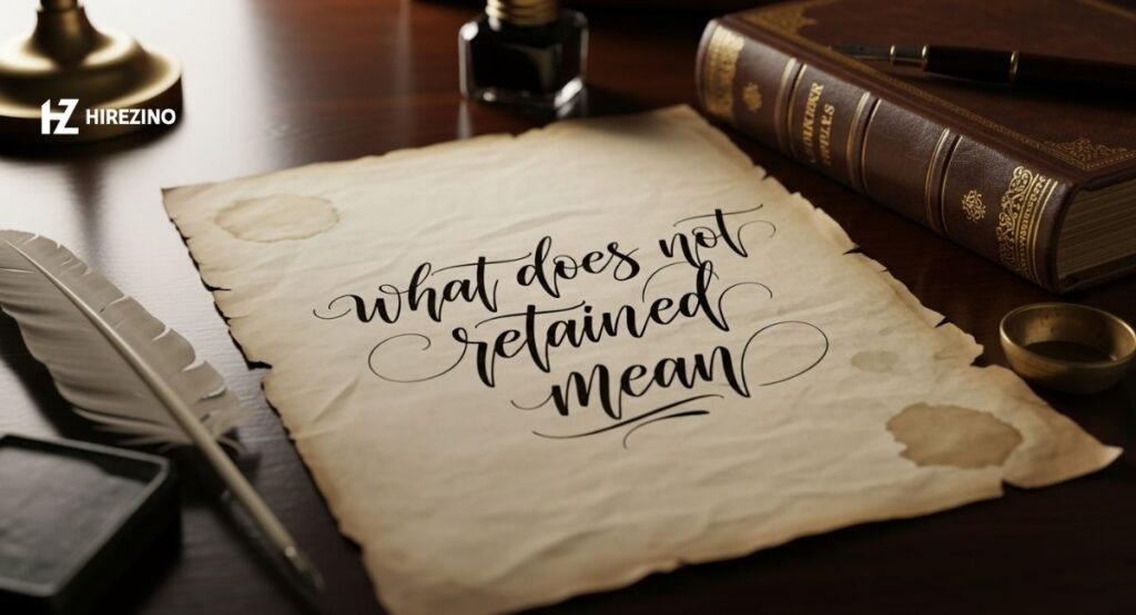what does not retained mean
