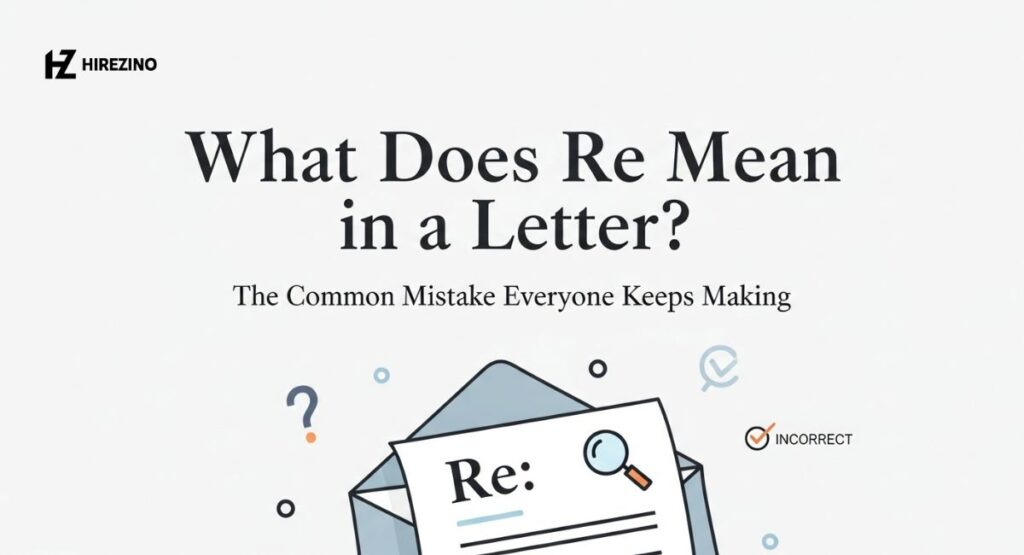 what does re mean in a letter