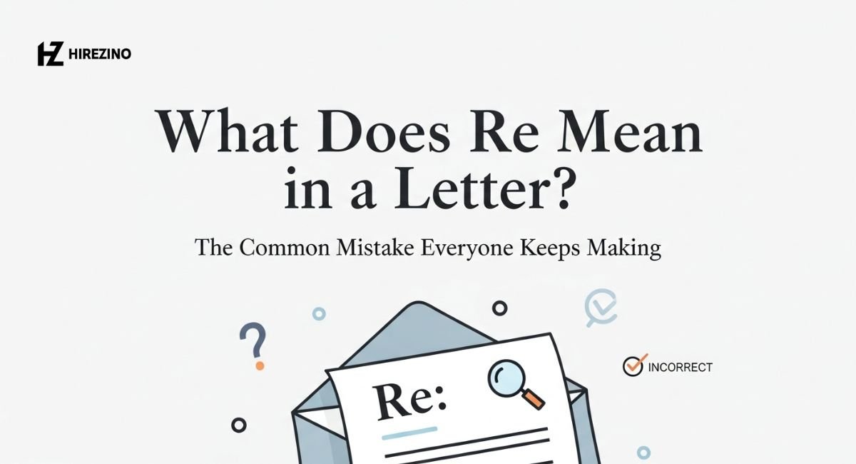 Using Re In Email Body What Does Re Mean in a Letter? The Common Mistake Everyone Keeps Making