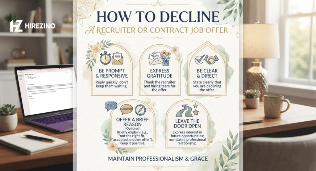 How to Decline a Recruiter or Contract Job Offer
