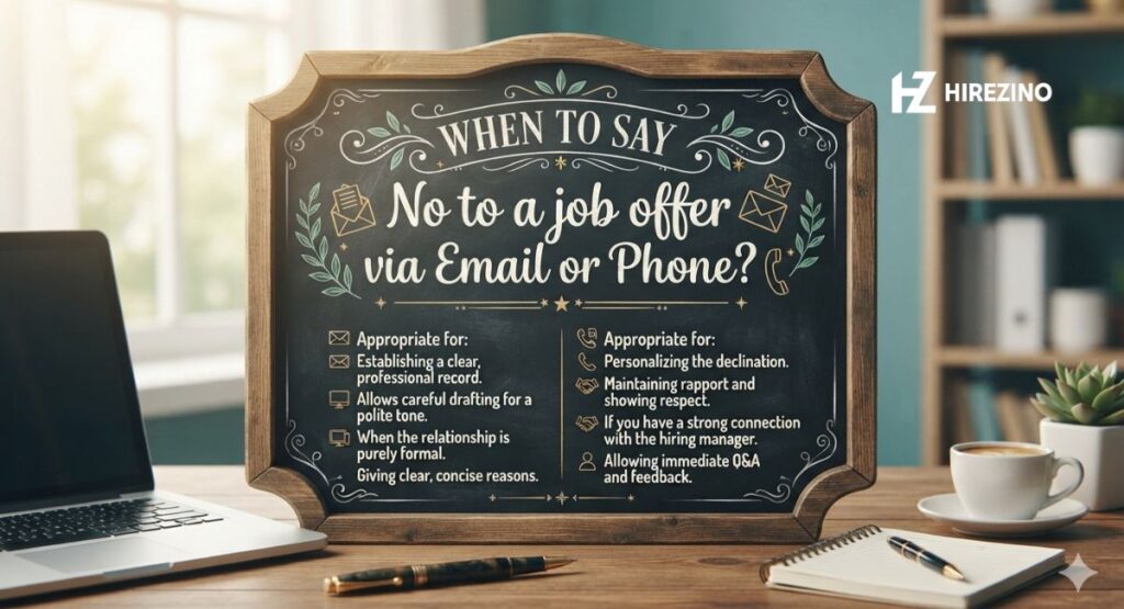 When to say No to a job offer via email or phone?
