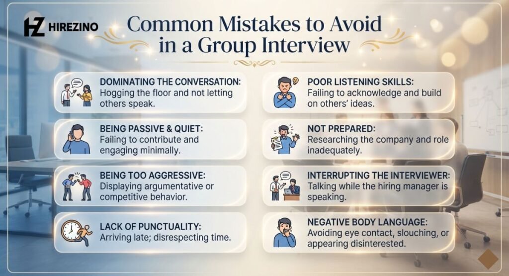 Common Mistakes to Avoid in a Group Interview