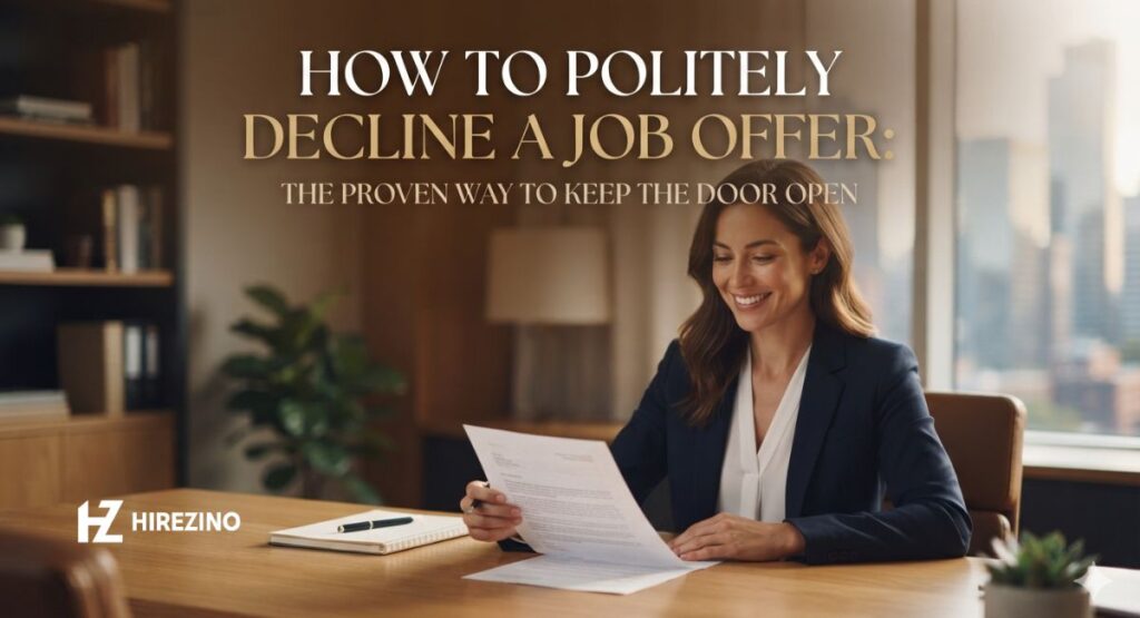 how to politely decline a job offer