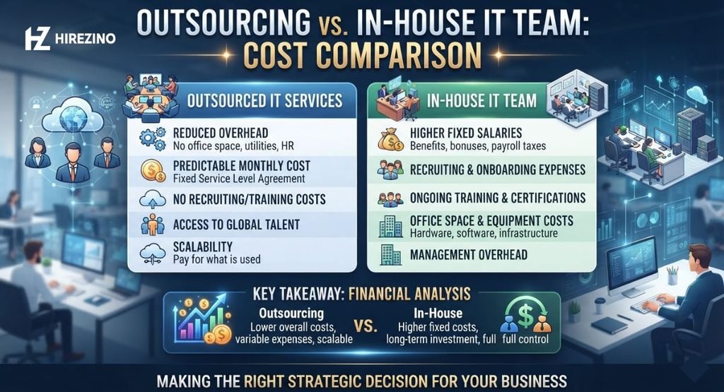 Outsourcing vs. In-House IT Team: Cost Comparison
