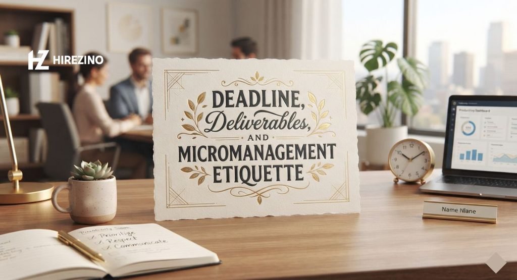 Deadline, Deliverables, and Micromanagement Etiquette