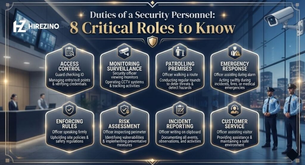 duties of a security personnel