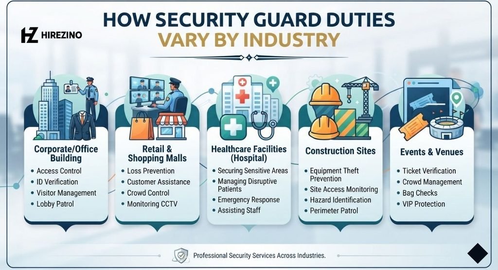 How Security Guard Duties Vary by Industry