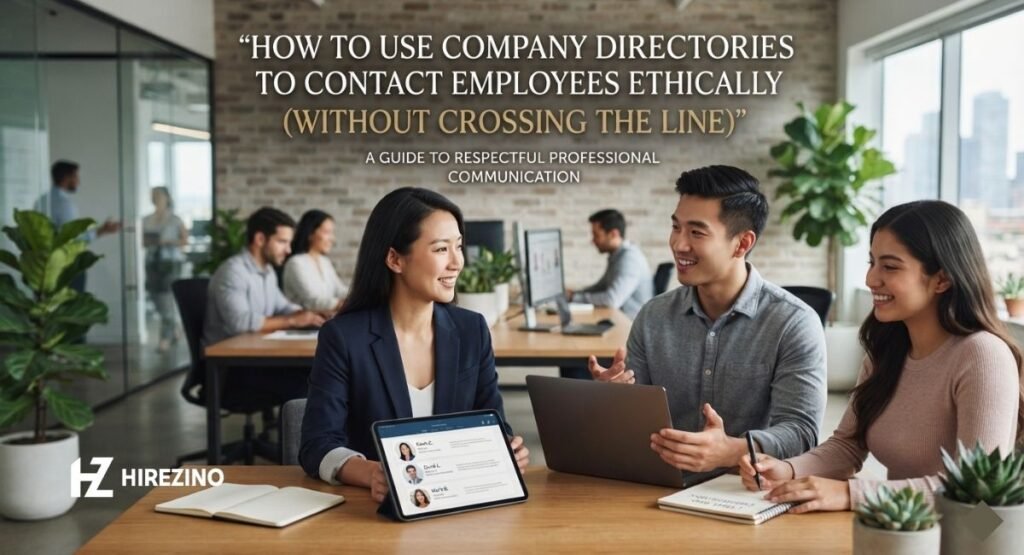 how to use company directories to contact employees ethically